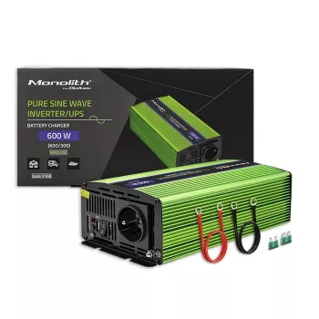 Przetwornica samochodowa Qoltec Monolith 600 W zielony 12 V