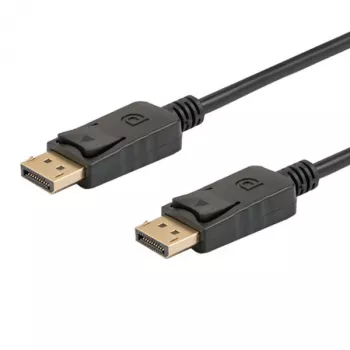 Kabel DisplayPort SAVIO CL-136, DisplayPort męski–męski, 2 m, DP 1.2, pozłacane styki, czarny