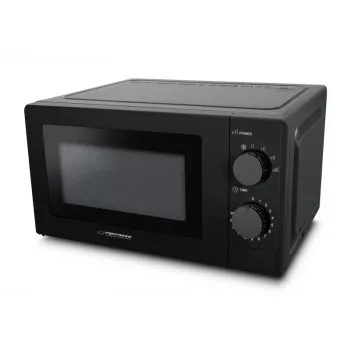 Kuchenka mikrofalowa solo ESPERANZA ESTOFADO — 20 l, 700 W, 5 poziomów mocy, talerz obrotowy 24,5 cm, czarna