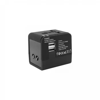 Adapter podróżny SBOX TA-23 z podwójną ładowarką USB i uniwersalną kompatybilnością wtyczek