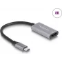 DeLOCK adapter graficzny USB 7680 x 4320 pikseli Czarny, Szary
