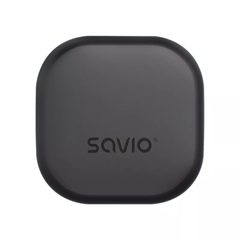 Zestaw słuchawkowy douszny TWS SAVIO TWS-12, Bluetooth 5.3, wbudowany mikrofon, czarny
