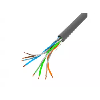 Kabel sieciowy LANBERG U/UTP Cat5e LCU5-10CC-0305-S, 305 m, przewód CCA, 24 AWG, szary