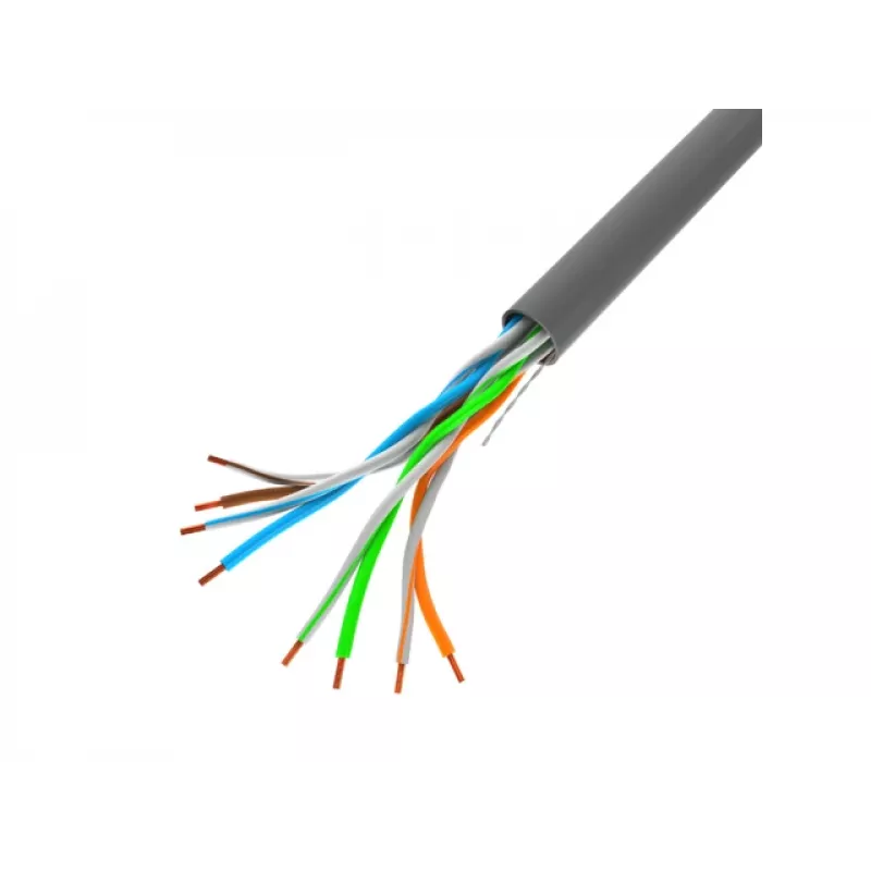 Kabel sieciowy LANBERG U/UTP Cat5e LCU5-10CC-0305-S, 305 m, przewód CCA, 24 AWG, szary