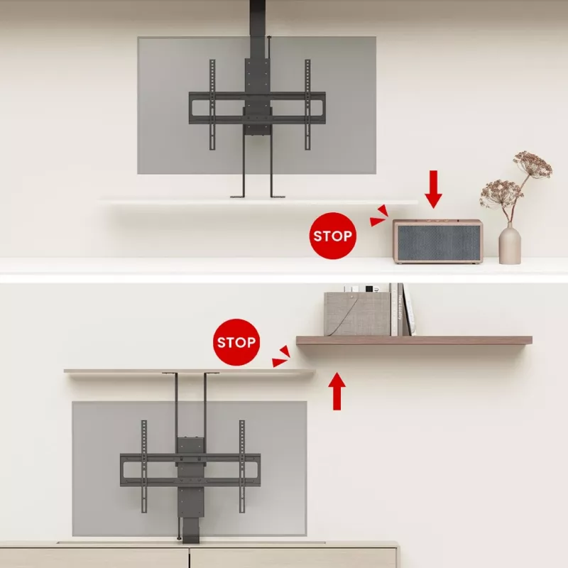 Maclean elektryczny uchwyt sufitowo-podłogowy, rozsuwany, 43''-88'', VESA 600x400, max 60kg, 100-240V AC, 50/60Hz