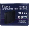 Inter-Tech Veloce GD-35612 - Obudowa na dysk - 3,5 cala (8,9 cm) - SATA 3Gb/s - USB 3.0