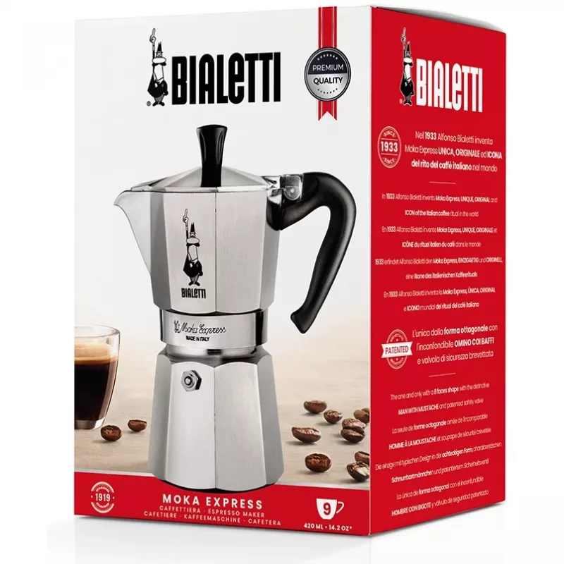 Bialetti Moka Express kawiarka 0.55 L czarny, srebrny