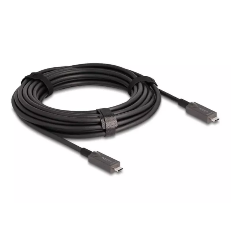 Kabel DeLOCK Active Optical USB-C Video + Data + PD 10 m czarny
