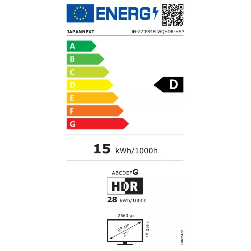 JAPANNEXT JN-27IPS4FLWQHDR-HSP 16:9 HDMI/DP WQHD - Monitor płaski (TFT/LCD)