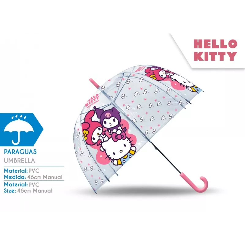 Przezroczysta parasolka Hello Kitty