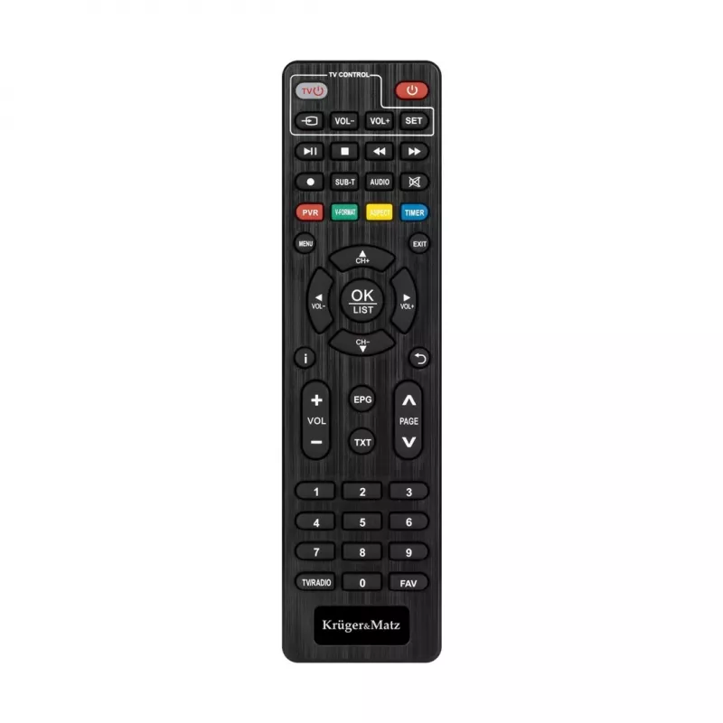 Mini tuner DVB-T2 H.265 HEVC KRUGER & MATZ KM9998, 470–862 MHz, 1 tuner, HDMI, USB, 720p