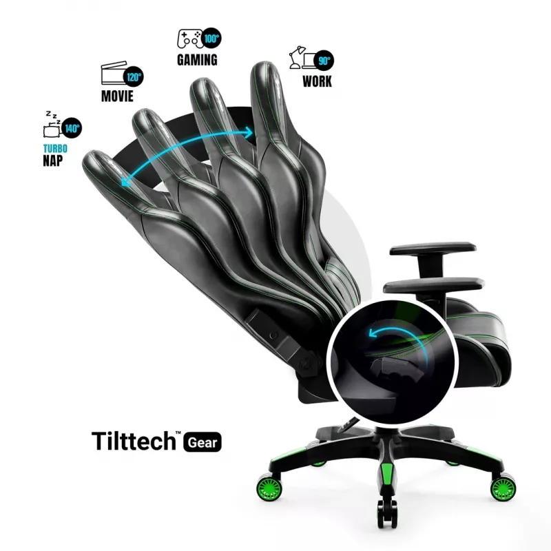 Diablo X-One 2.0 Normal Size Gaming chair Czarny, zielony