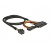 Delock Kabel SFF-8643 Stecker > U.2 SFF-8639 Buchse + SATA Stromanschluss 50 cm (84819)