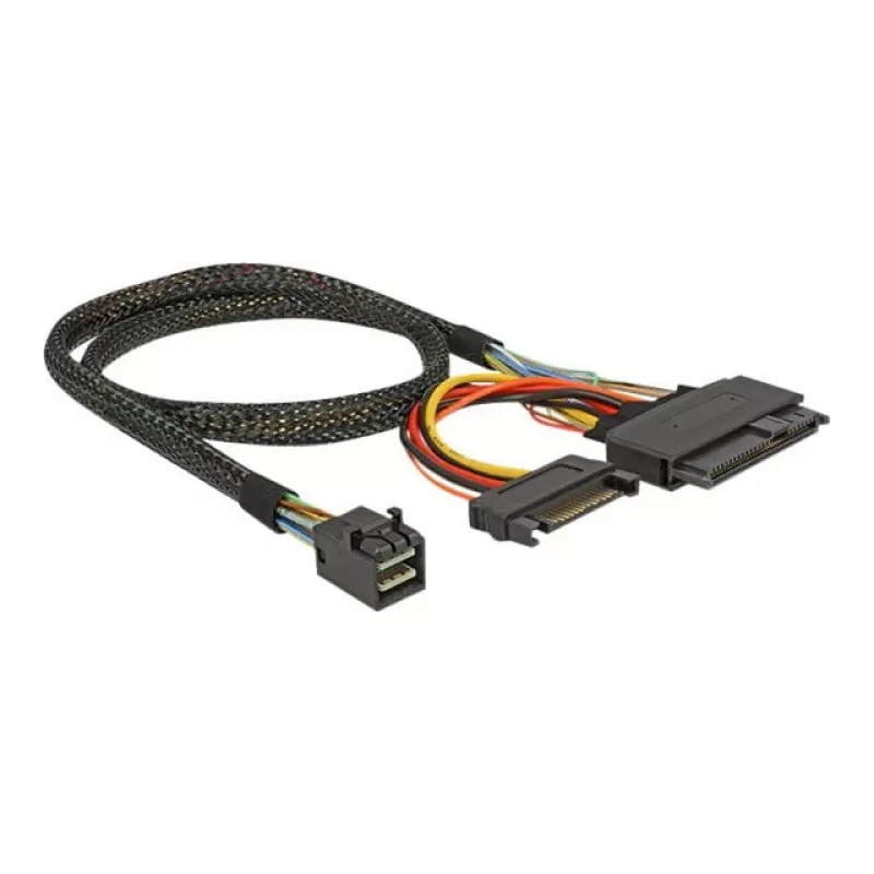 Delock Kabel SFF-8643 Stecker > U.2 SFF-8639 Buchse + SATA Stromanschluss 50 cm (84819)