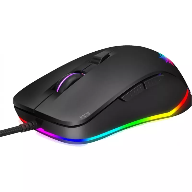 Mysz gamingowa INCA IMG-327 4800 DPI. RGB. 6 przycisków. USB. SW retail