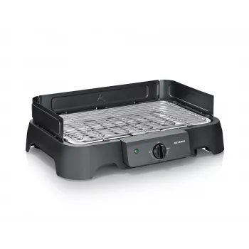 SEVERIN grill elektryczny stołowy PG 8593, 2000 W, prostokątny ruszt, czarny