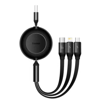 Kabel USB 3 w 1 Baseus Bright Mirror — micro USB, USB-C, Lightning, 66 W, 1,1 m