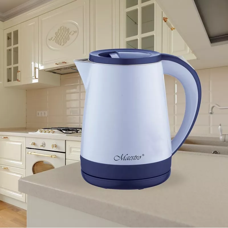 Czajnik elektryczny Maestro MR-037 1,2 l 1630 W stal nierdzewna, niebieski, podstawa 360°