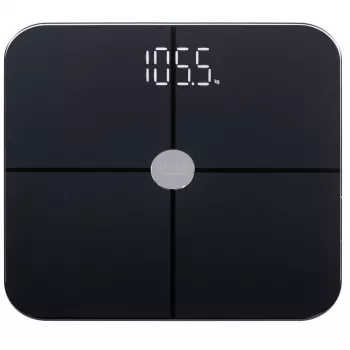 Waga łazienkowa Adler AD 8187 — maksymalne obciążenie 180 kg, dokładność 100 g, pomiar BMI, czarna