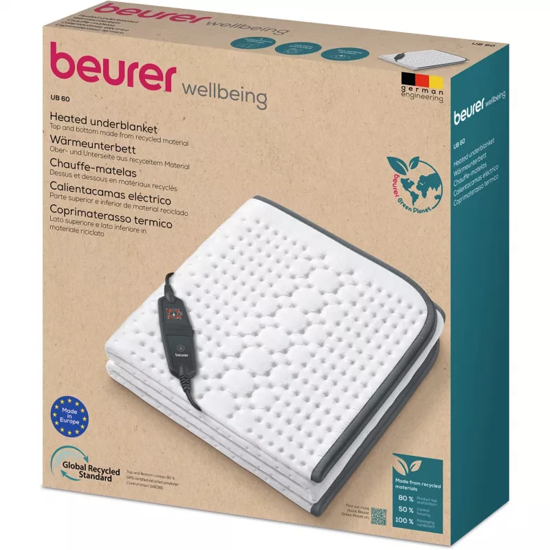 Beurer UB 60 Green Planet podgrzewana podkładka, 150 x 80 cm