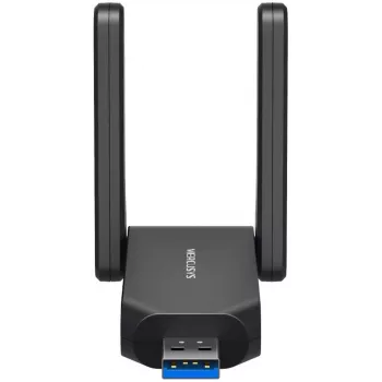 Adapter Wi‑Fi USB MERCUSYS MA72XH AX1800 z antenami o wysokim wzmocnieniu, USB-A Plug‑and‑Play