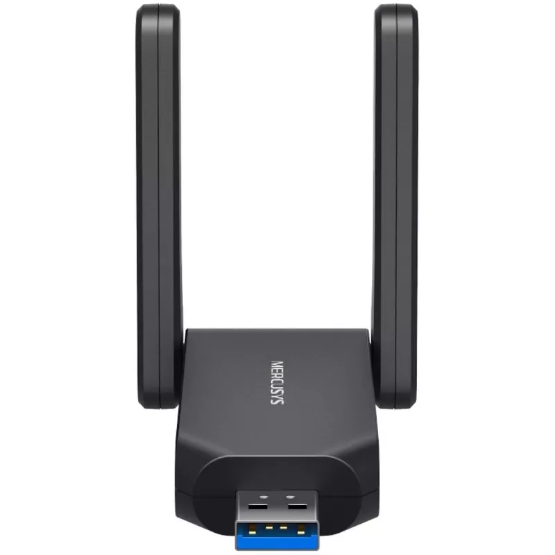 Adapter Wi‑Fi USB MERCUSYS MA72XH AX1800 z antenami o wysokim wzmocnieniu, USB-A Plug‑and‑Play
