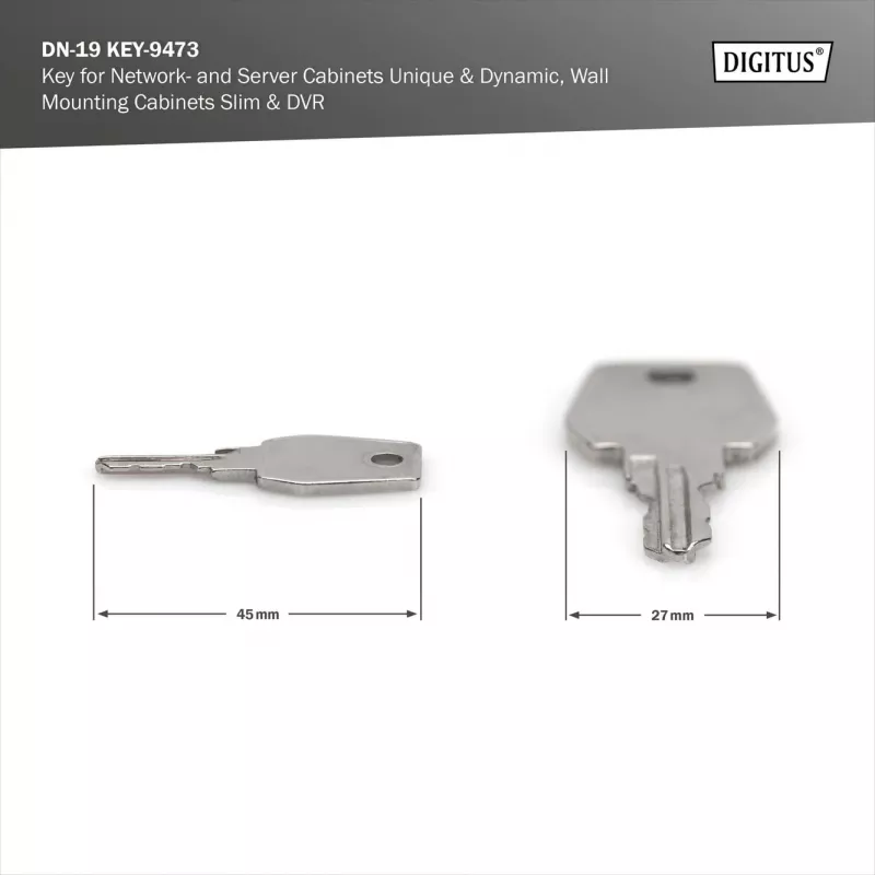 Klucz do szaf sieciowych i serwerowych Digitus DN-19 KEY-9473