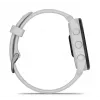 Smartwatch GARMIN Forerunner 165 — GPS, AMOLED 1,2 cala, 4 GB, 5 ATM, 11 dni pracy na baterii, szara koperta, biały pasek