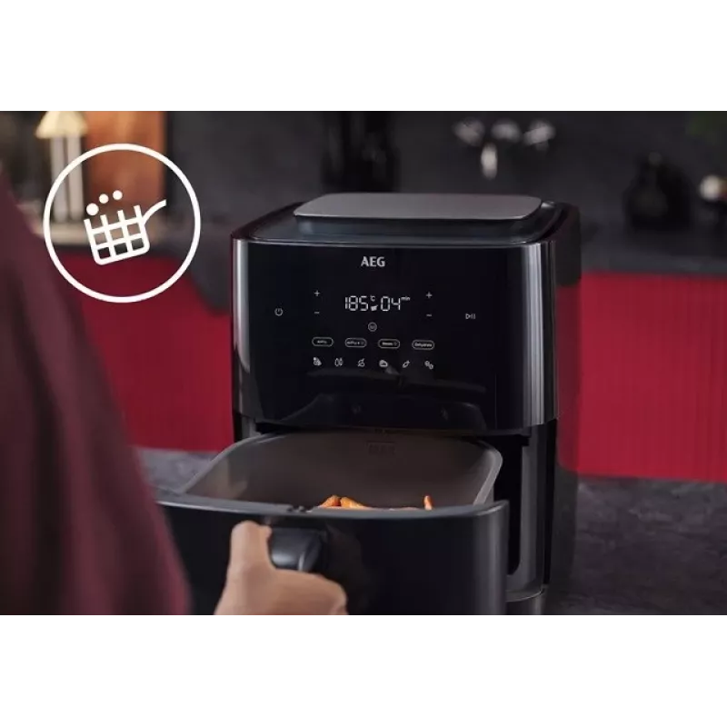 Frytkownica beztłuszczowa AEG AAF7SB — 6,9 l, 1700 W, cyfrowe sterowanie dotykowe, czarna