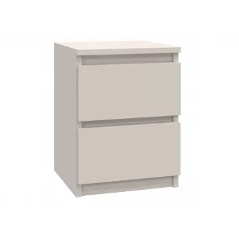 Szafka nocna top e shop MALWA M2 KASZMIR — 2 szuflady, płyta wiórowa, kaszmir, 300×300×400 mm