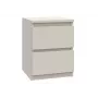 Szafka nocna top e shop MALWA M2 KASZMIR — 2 szuflady, płyta wiórowa, kaszmir, 300×300×400 mm