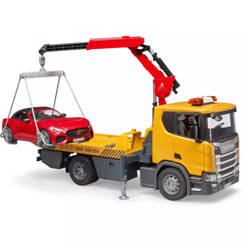 Zestaw pojazdów Scania Super 560R – pomoc drogowa i roadster