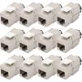 Moduł Keystone DIGITUS CAT 6A ekranowany z inteligentnym zarządcą kabla, płaski RJ-45, 14,5×34,5×21 mm — 12 szt.