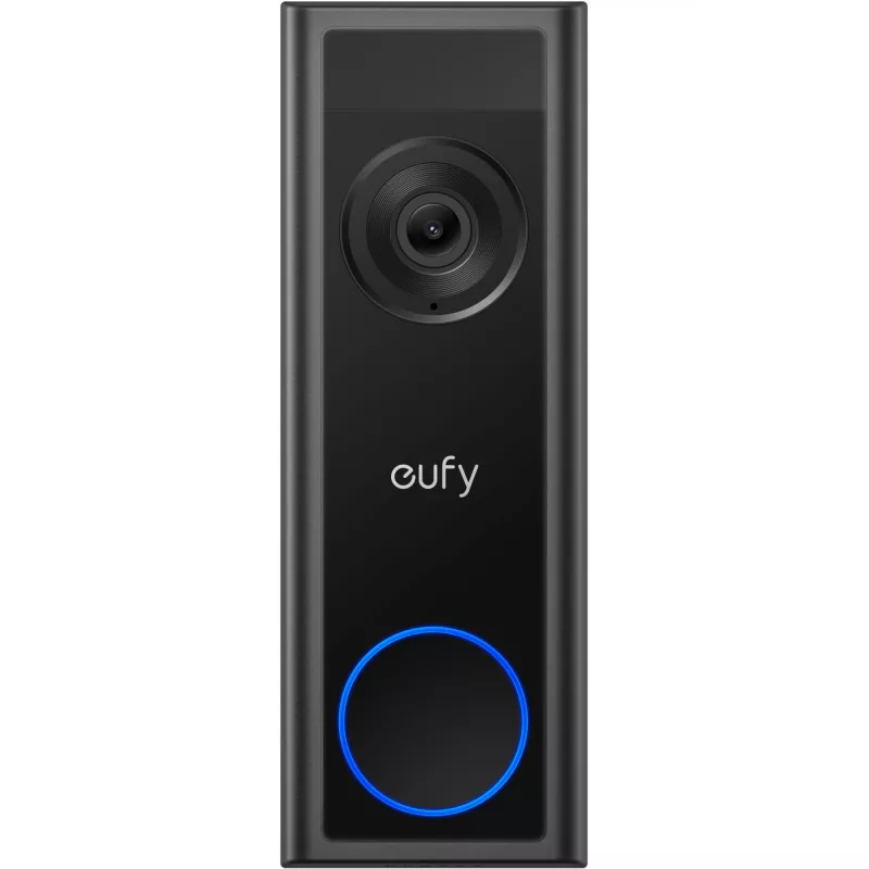 Wideodomofon Eufy C31 2K z obsługą MicroSD, 2560×1440, 6500 mAh, przewodowy i bezprzewodowy, czarny