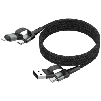 Ansmann Magnetisches Kabel USB-A oder USB-C auf Lightning - Kabel - Digital/Daten