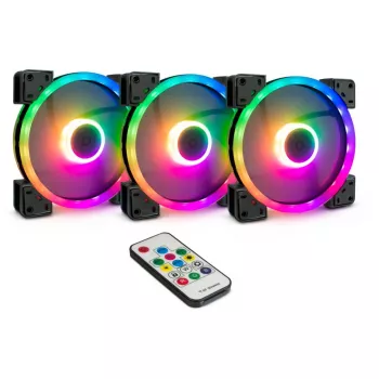 INTER-TECH Argus RGB-Fan Set RS-14 140mm ARGB 3-Pack Czarny