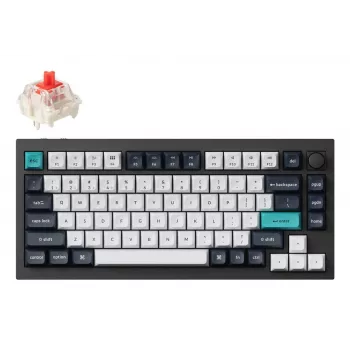 Klawiatura mechaniczna Keychron Q1 Max — USB + RF Bezprzewodowa + Bluetooth, QWERTY Nordic, Czarny, RGB