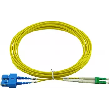 Kabel światłowodowy BlueOptics Duplex LWL Patch kabel LC-APC/SC-UPC OS2 10 m niebieski/zielony
