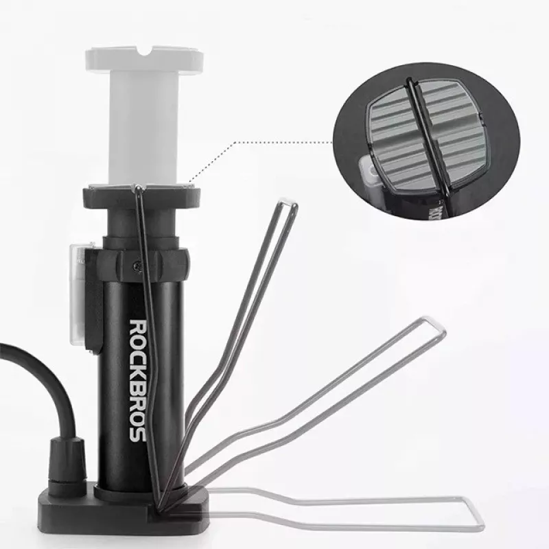 Rockbros 42610002001 Stojąca pompka rowerowa z manometrem Czarna
