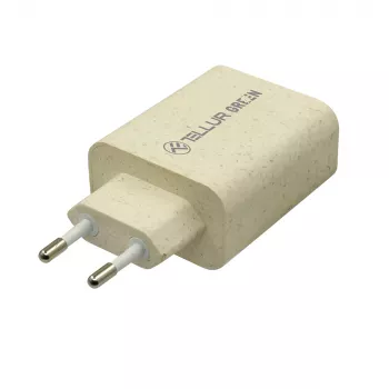 Ładowarka Tellur TLL151321 Type-C PD20W USB QC3.0, szybkie ładowanie 20W PD i QC3.0