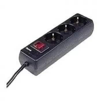 Hama 00030392 listwa przeciwprzepięciowa Czarny 3 gniazdo(a) AC 230 V 1,4 m