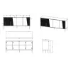 4D komoda ABI 200x45x88 kaszmir matowy
