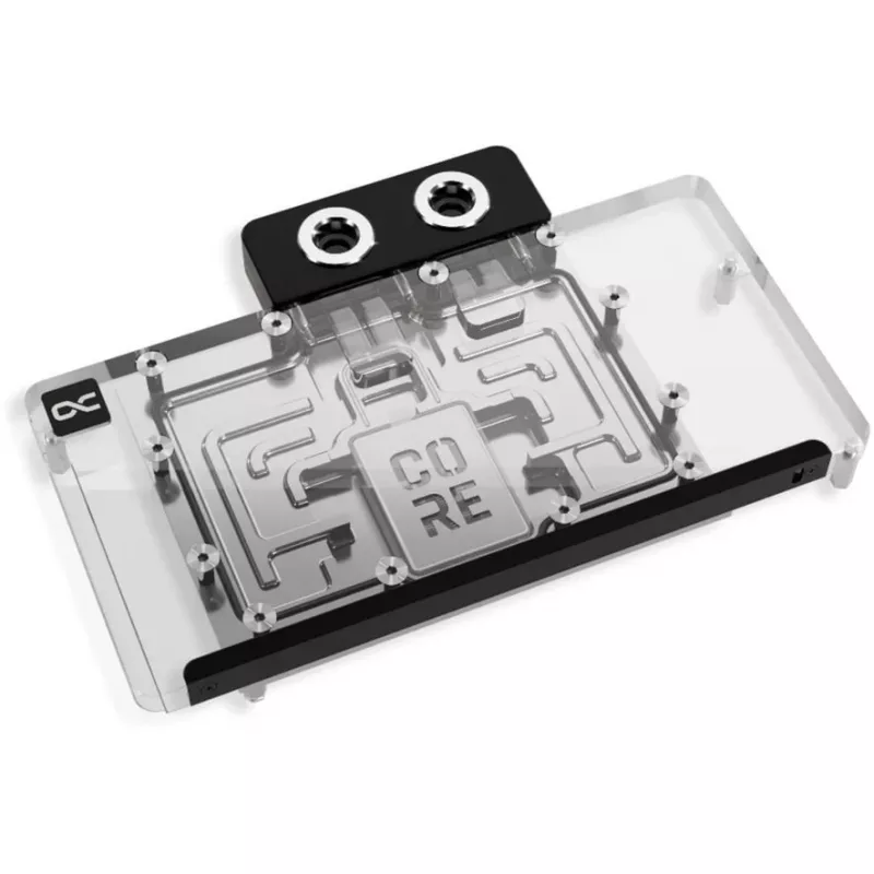 Blok wodny karty graficznej Alphacool Core RX 9070 XT Hellhound+ Transparent Chrome z backplate