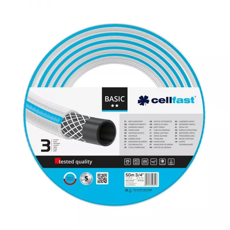 Wąż ogrodowy Cellfast Basic 50 m, średnica 1/2 cala, model 10-422