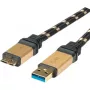 ROLINE Gold USB 3.0 Kabel, USB A Wtyk - USB 3.0 Micro B Wtyk 2,0m (11.02.8879)