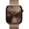 APPLE Watch Series 10 GPS + Cellular 46mm Gold tytanowa koperta ze złotą bransoletą Milanese Loop - S/M