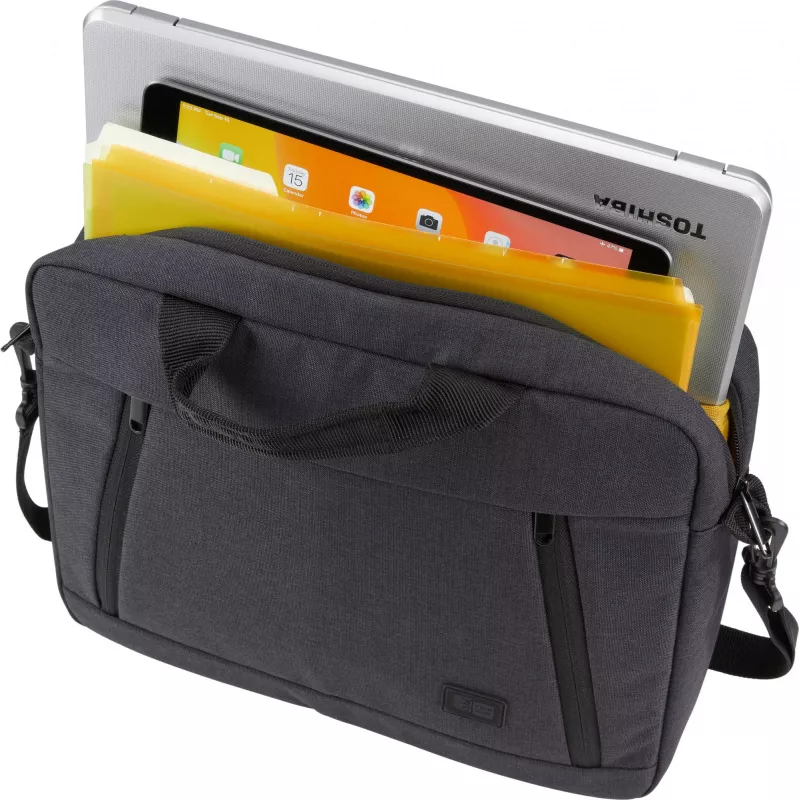 Case Logic Huxton | Pasuje do laptopów do 13,3 cala | Aktówka na laptopa | Czarny | Pasek na ramię