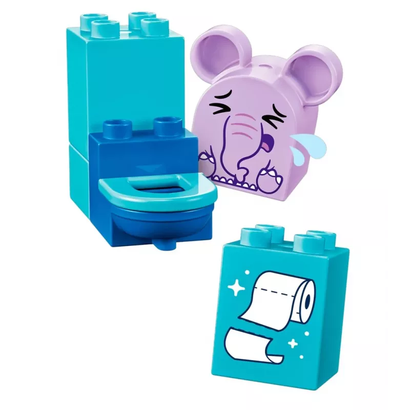 LEGO DUPLO Zestaw Kąpielowy 10413 — zestaw do zabawy w kąpieli dla małych dzieci, 15 elementów, zalecany wiek 1.5+