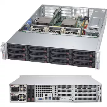 Supermicro 2U 12x3,5 Hot-Swap napęd 2x1200W bez systemu operacyjnego