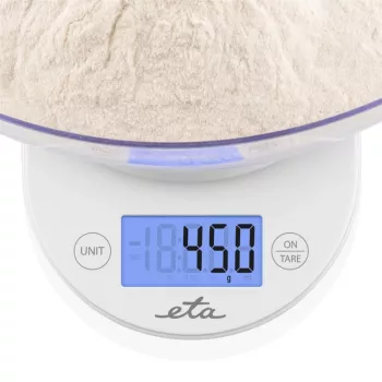 Waga kuchenna ETA z miską | ETA577090000 Mari | Działka 1 g | Wyświetlacz LCD | Biały